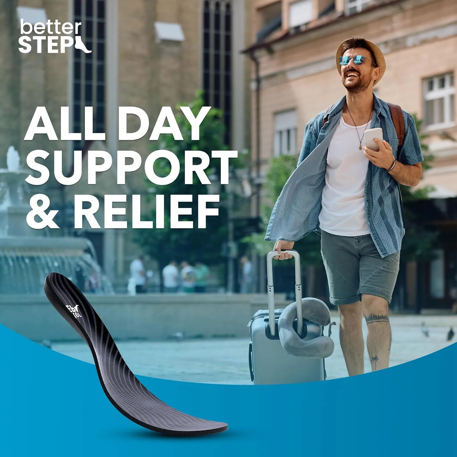 Arch Support Insoles for Women & Men Plantar Fasciitis Insoles, High Arch Support Insoles, Orthotic Pain Relief, All Day Comfort (Mens 10-10.5 | Womens 12-12.5)