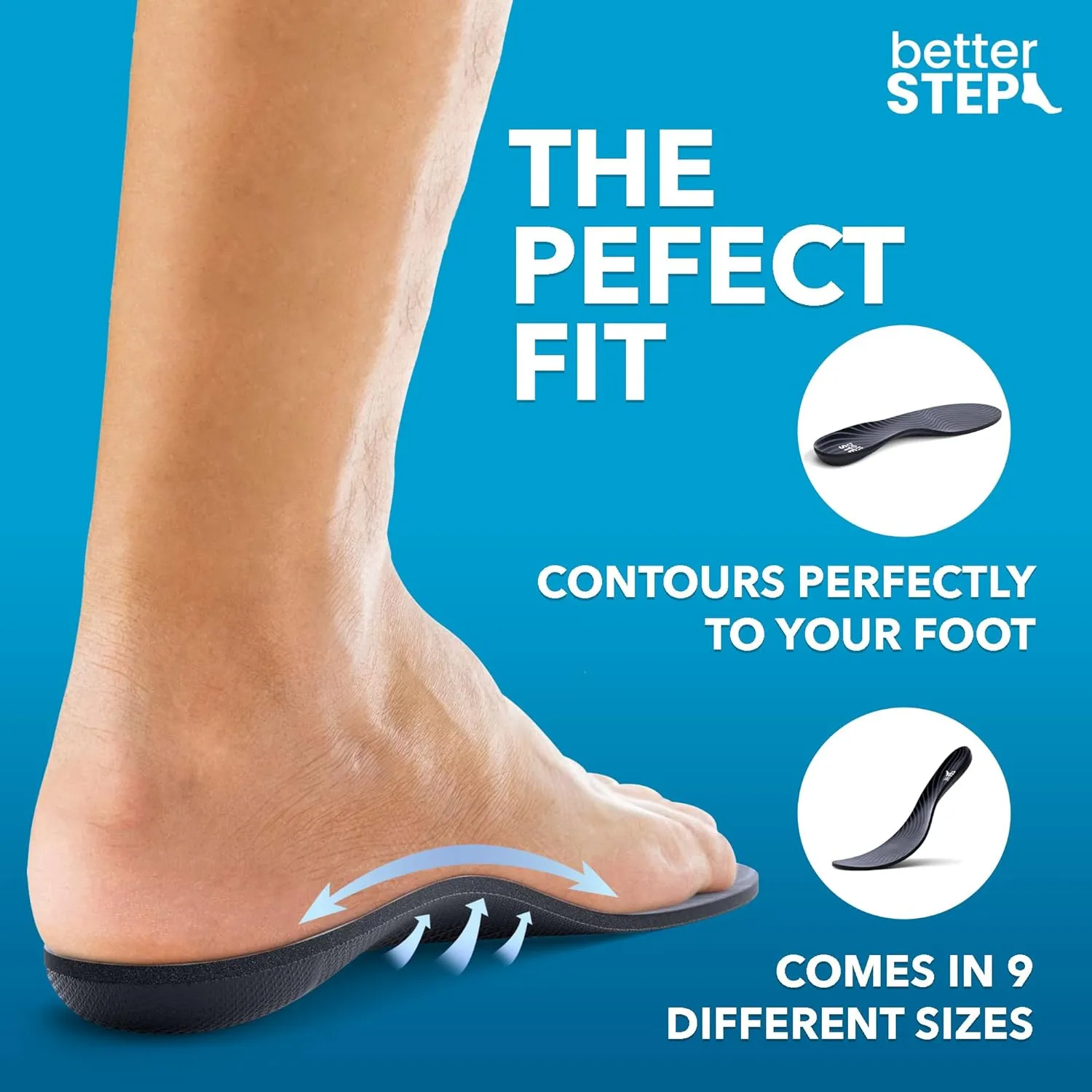Arch Support Insoles for Women & Men Plantar Fasciitis Insoles, High Arch Support Insoles, Orthotic Pain Relief, All Day Comfort (Mens 10-10.5 | Womens 12-12.5)