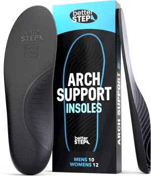Arch Support Insoles for Women & Men Plantar Fasciitis Insoles, High Arch Support Insoles, Orthotic Pain Relief, All Day Comfort (Mens 10-10.5 | Womens 12-12.5)
