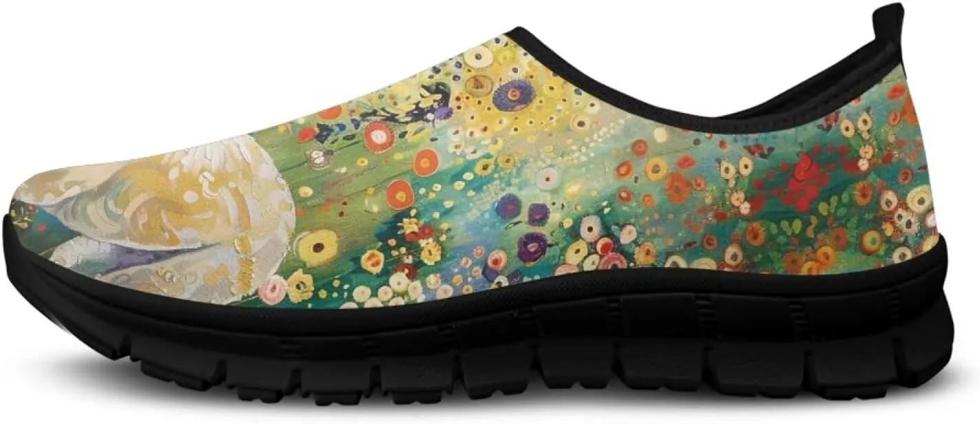Binienty Casual Loafers Women Non Slip Work Shoes Wide Width Low-Cut Flat Sneakers Everyday Footwear
