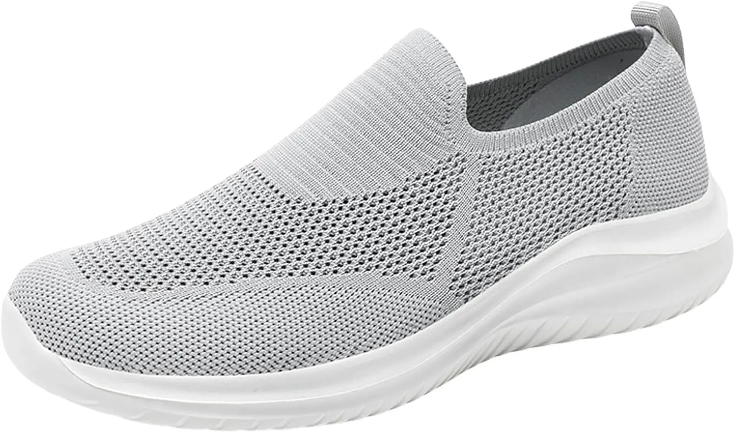 Breathable Diabetic Shoes for Men Lightweight Breathable Slip on Running Shoe Outdoor Non Slip Jogging Sneakers