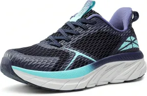 Breathable Mesh Sneakers Colorful Lightweight Cushion Sole Running Shoes for Women Fashion Athletic Sneakers for Walking Gym Travel All Day Comfort Shock Absorption Wear