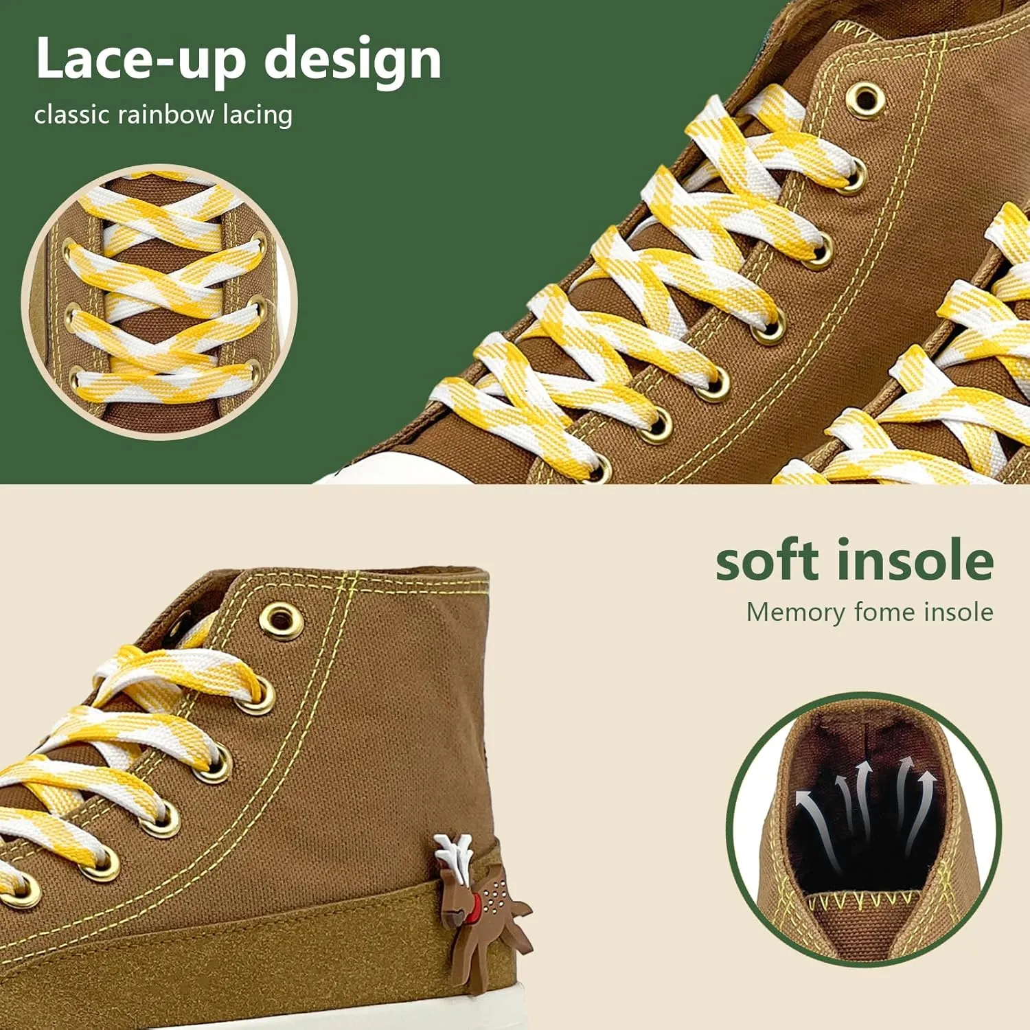 Canvas Shoes for Women Men Sneakers Fashion High Low Tops Christmas Shoes Classic Casual Tennis Running Walking Santa Shoes Unisex