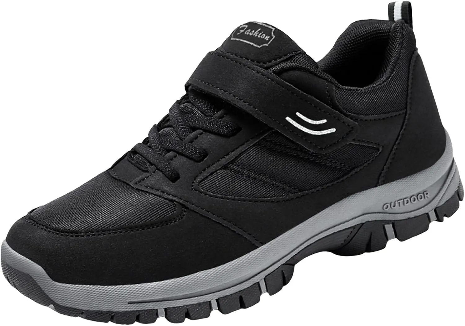 Casual Shoes for Men Men Casual Shoes Fashionable New Pattern Solid Color Simple Thick Sole Hook Loop Four Season
