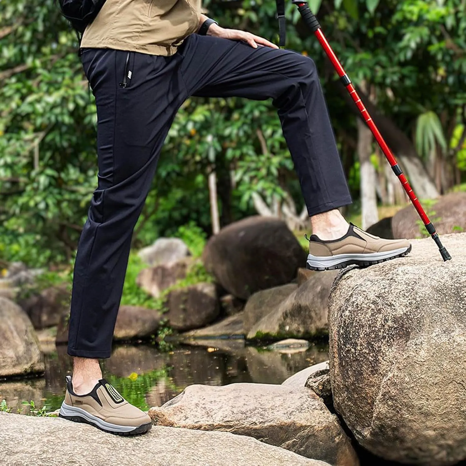 Casual Shoes for Men Men's Foreign Trade Mountaineering Shoes Men's Spring and Outdoor Slip Off Road