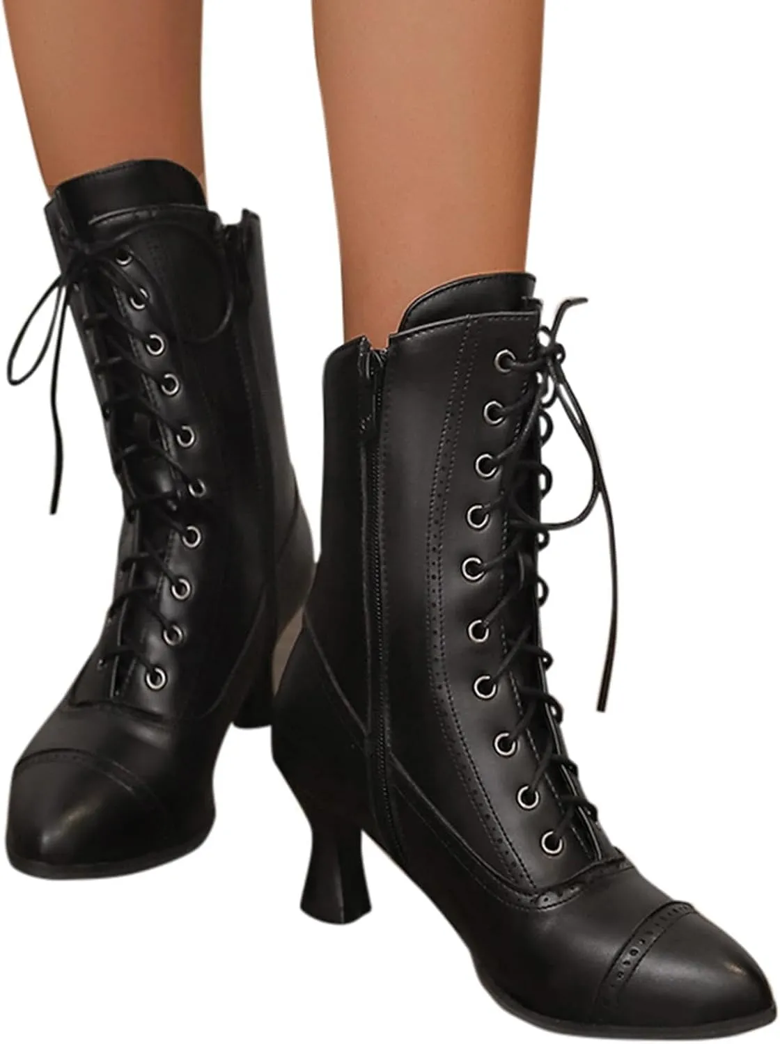 Chelsea Boots Women Low Heel Settle Heel Boots for Women Ankle Booties Sexy Leather Side Zipper Boots Fall Dressy Ankle Keen