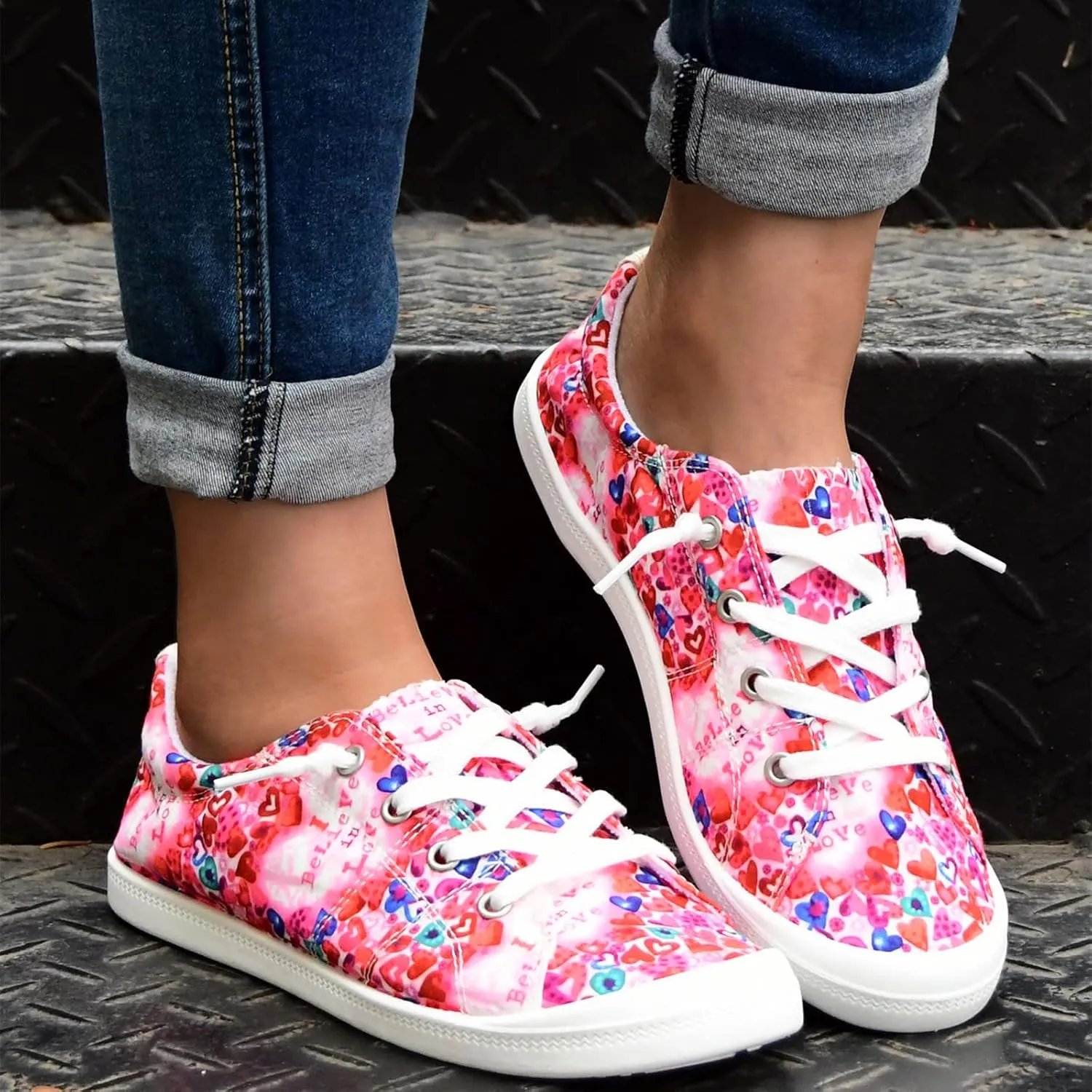 Christmas Sneakers for Women 2024 Womens White Sneakers Casual Platform Loafers for Women Wide Christmas Tennis Shoes for Women Lightweight Breathable