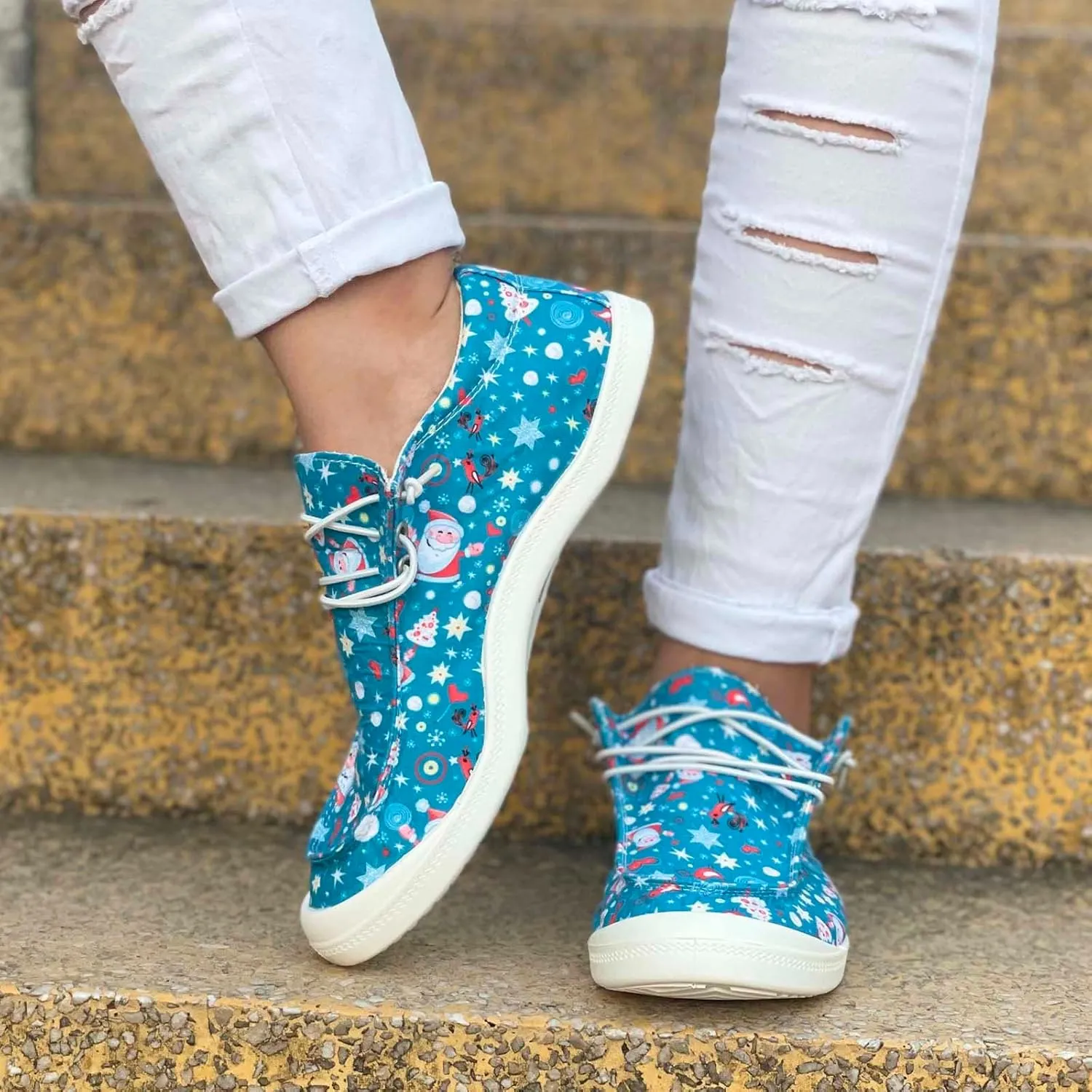Christmas Tennis Shoes for Women Mens Sneakers Womens Loafers Comfortable Christmas Canvas Shoes Women Closed Toe Indoor and Outdoor Sale Clearance