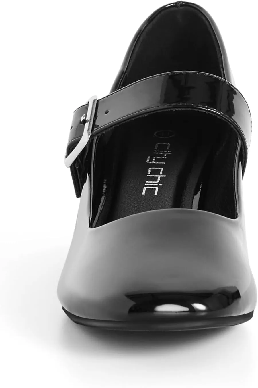 City Chic WIDE FIT MARY JANE BLOCK BLACK HEEL