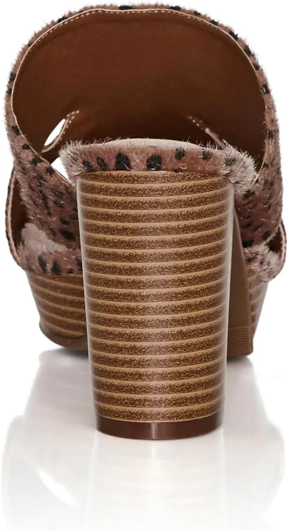City Chic Women's Mule-Wide Fit Remy Animal