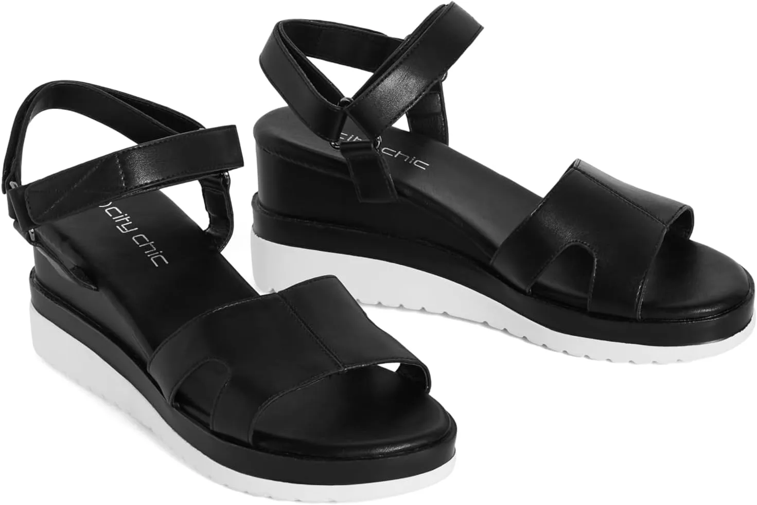 City Chic Women's Wide Fit Platform Sandals - Viki