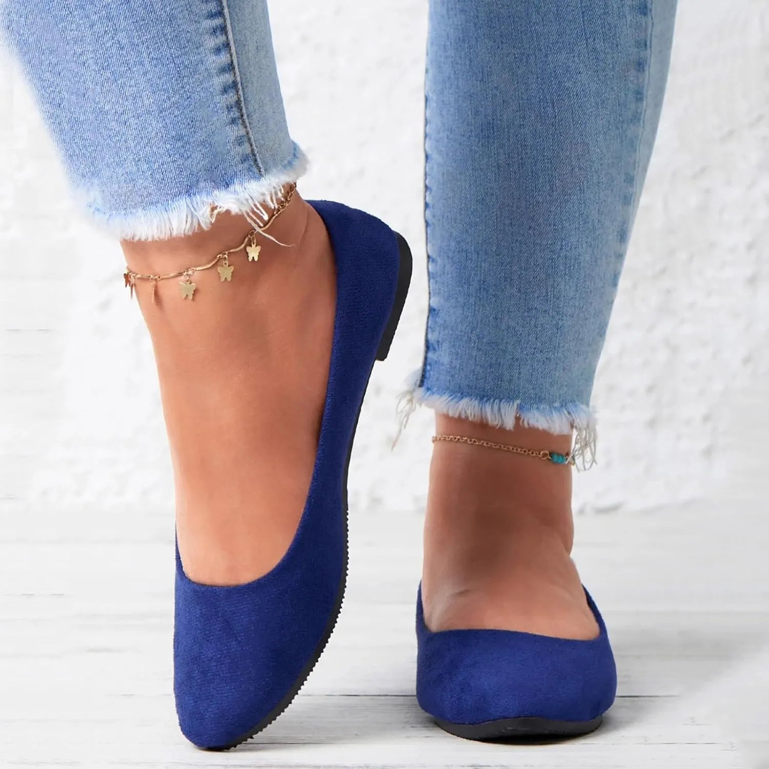 Comfortable & Light-Weight Flat Women's Shoes Pointed Toe Ballet Shoes for Women Slip On Comfortable Dress Work Walking Casual