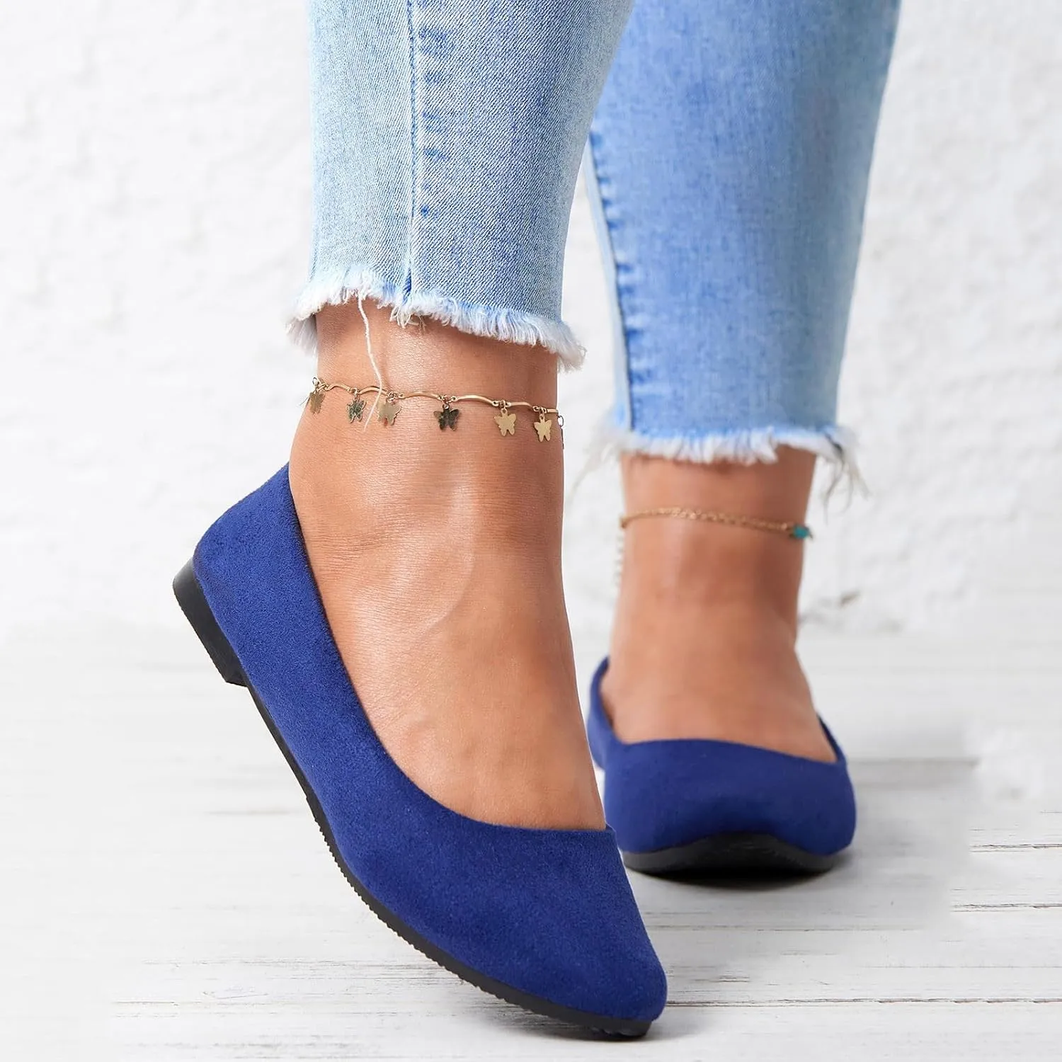 Comfortable & Light-Weight Flat Women's Shoes Pointed Toe Ballet Shoes for Women Slip On Comfortable Dress Work Walking Casual