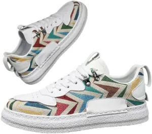 Comfortable Breathable Men's Lace-up Sneakers，Trendy Street Style Skate Shoes, Comfy Non Slip Casual Street Style Sneakers for Men's Outdoor Activities