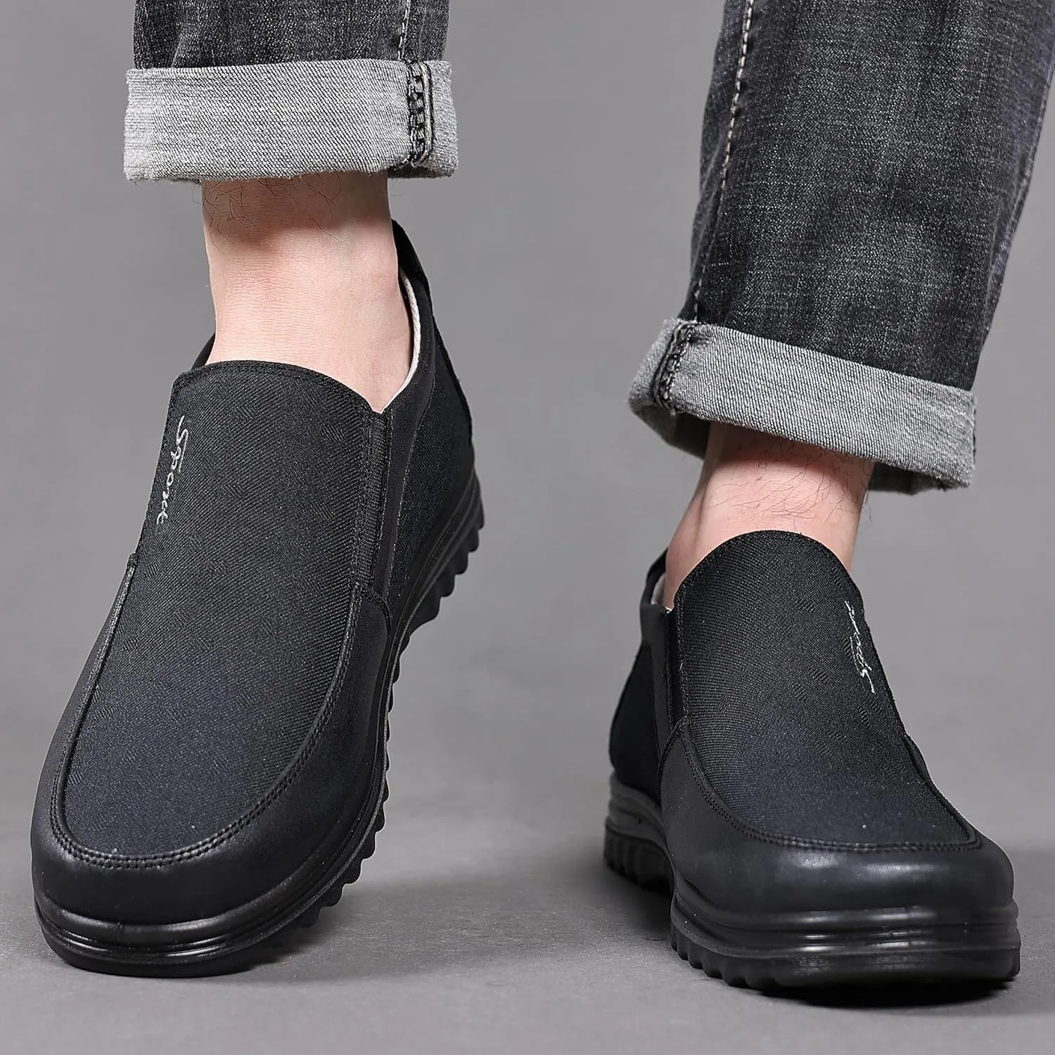 COSIDRAM Mens Casual Loafers Shoes Ankle High Lightweight Moccasins for Adult Male
