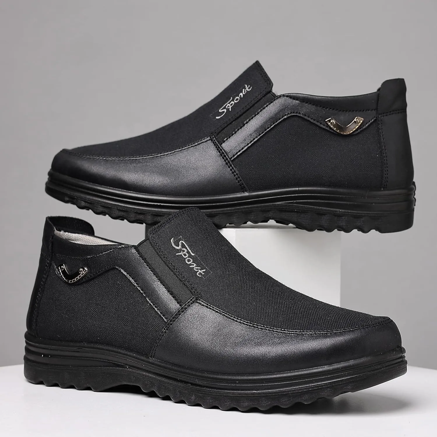 COSIDRAM Mens Casual Loafers Shoes Ankle High Lightweight Moccasins for Adult Male