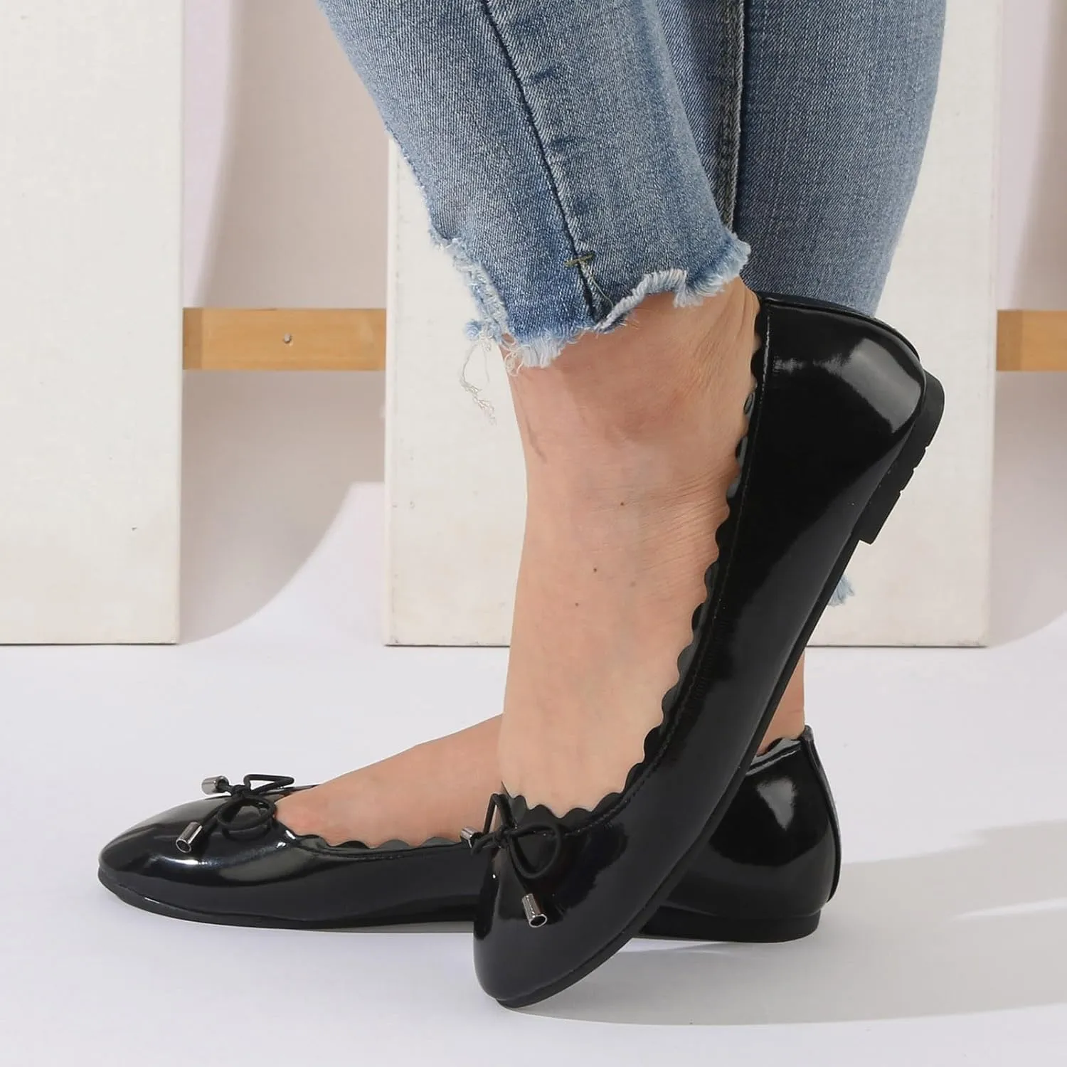 Cute Loafers Slip On Ballet Flat Women Shoes Fashionable Flat Sole Single Shoes Fly Woven Thickened Soft Sole