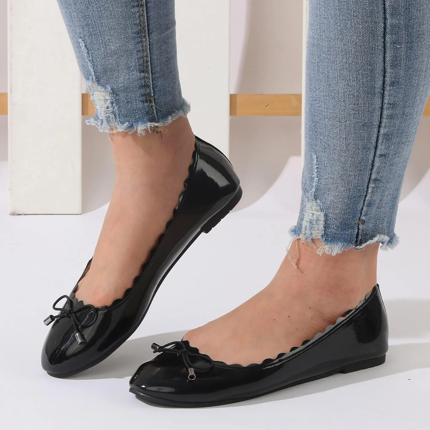 Cute Loafers Slip On Ballet Flat Women Shoes Fashionable Flat Sole Single Shoes Fly Woven Thickened Soft Sole