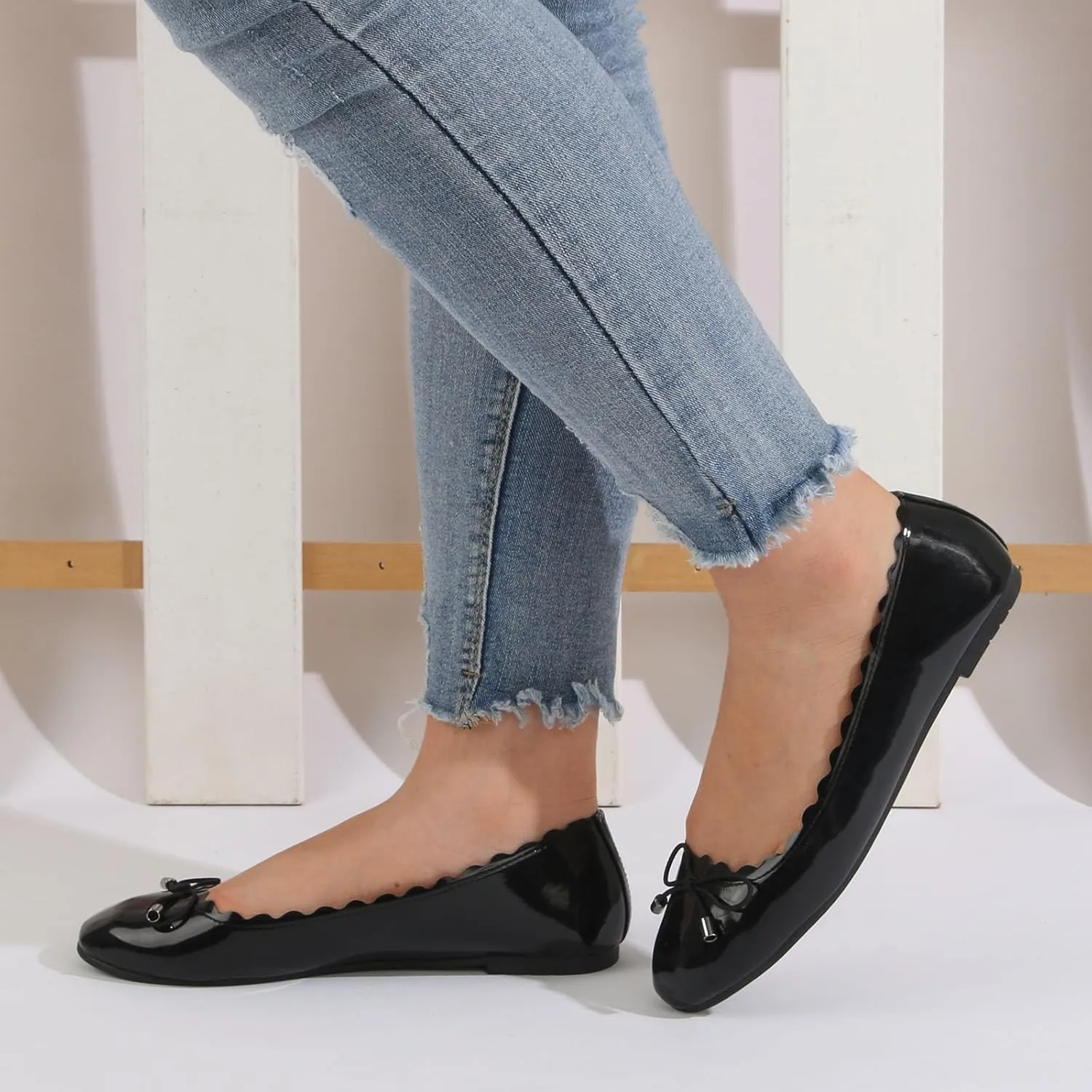 Cute Loafers Slip On Ballet Flat Women Shoes Fashionable Flat Sole Single Shoes Fly Woven Thickened Soft Sole