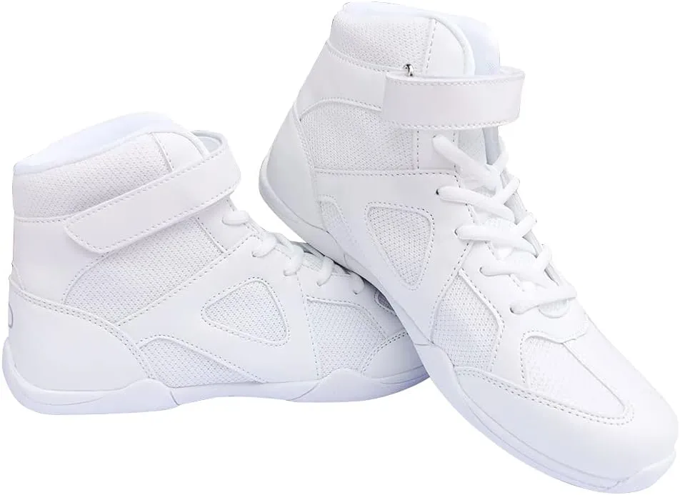 Danzcue Mid Top White Cheer Shoes
