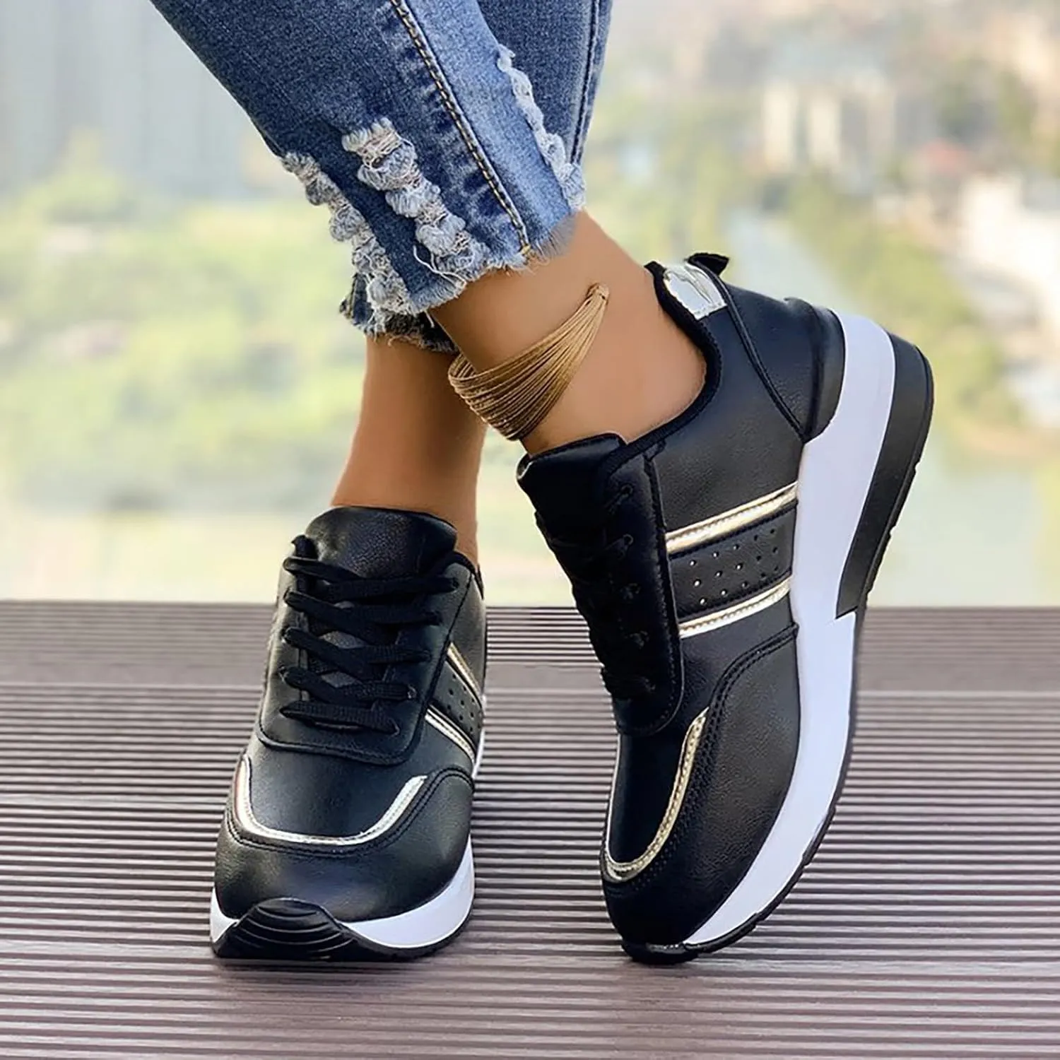 Dress Sneakers Men Mens Running Shoes Men's Casual Slip-on Loafers Wide Toe Box Trendy Casual Platform Loafers for Women Women's Sneakers in White in Wide Width
