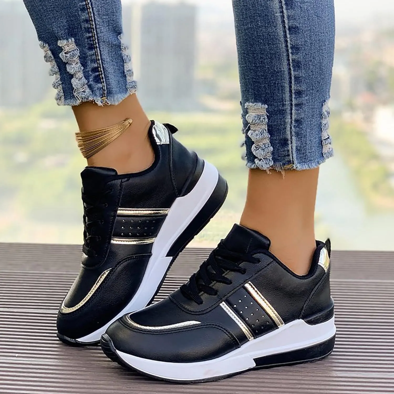 Dress Sneakers Men Mens Running Shoes Men's Casual Slip-on Loafers Wide Toe Box Trendy Casual Platform Loafers for Women Women's Sneakers in White in Wide Width
