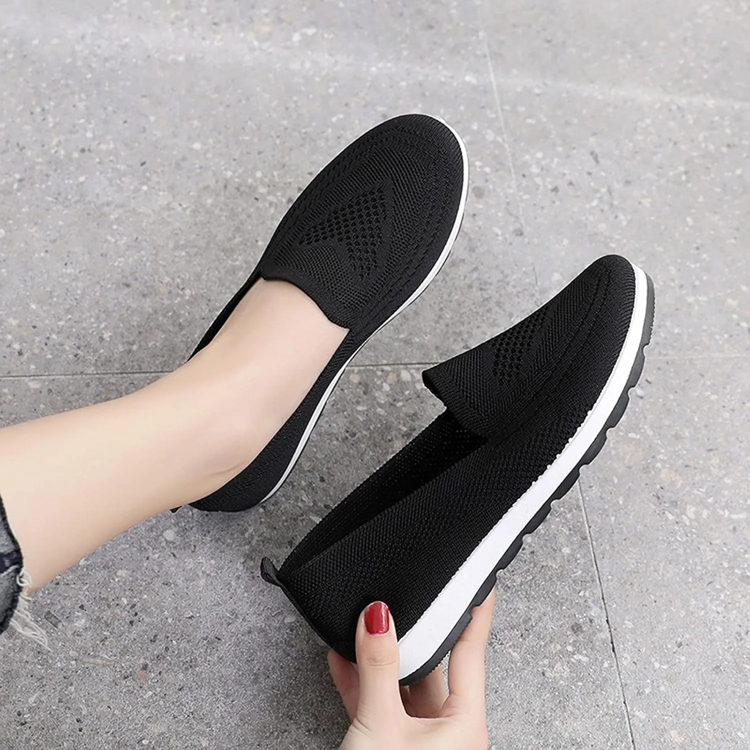 Eduavar Sneakers for Women Trendy, Sneakers for Women Comfortable Non-Slip Sneakers Casual Lightweight Walking Sneakers