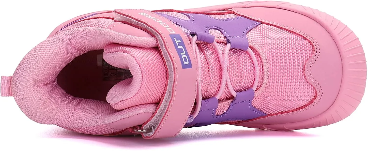 Eliogn Boys Girls Ankle Hiking Boots Outdoor Mountaineering Sports Hiking Shoes High Top Sneakers for Kids
