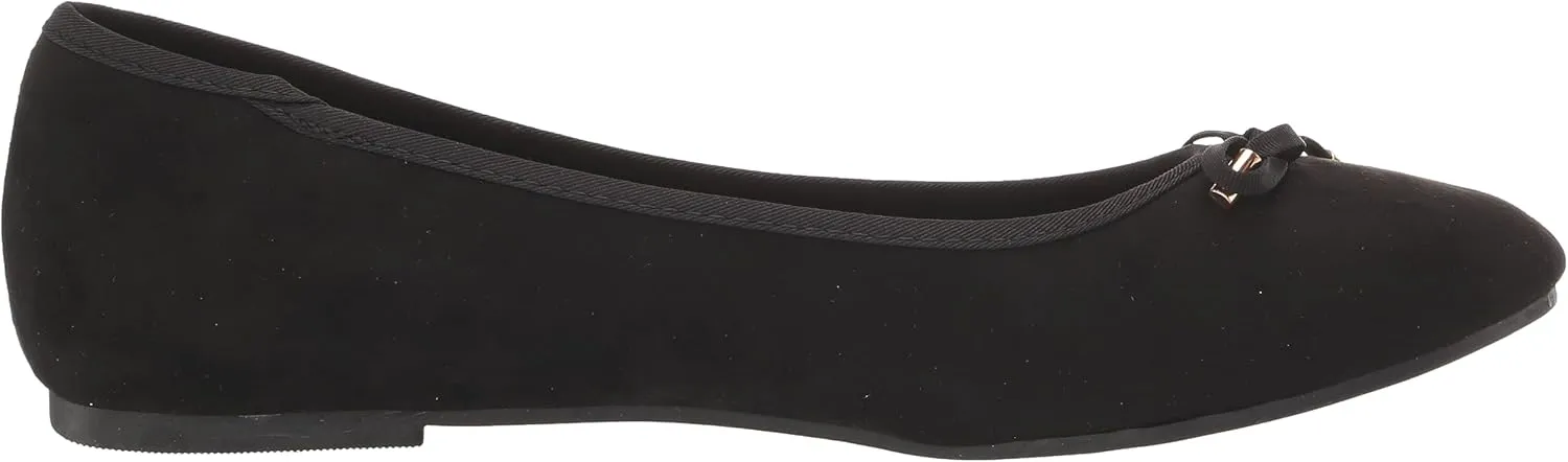 EVANS Women's Extra Wide Fit Bow Ballet Flat