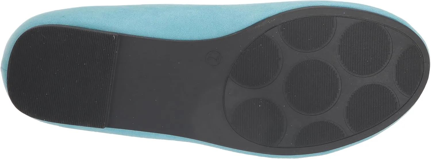 EVANS Women's Extra Wide Fit Bow Ballet Flat