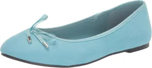 EVANS Women's Extra Wide Fit Bow Ballet Flat