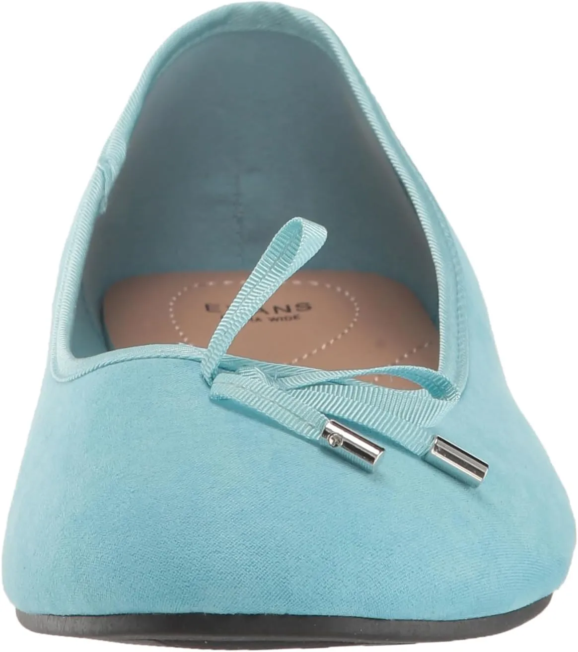 EVANS Women's Extra Wide Fit Bow Ballet Flat