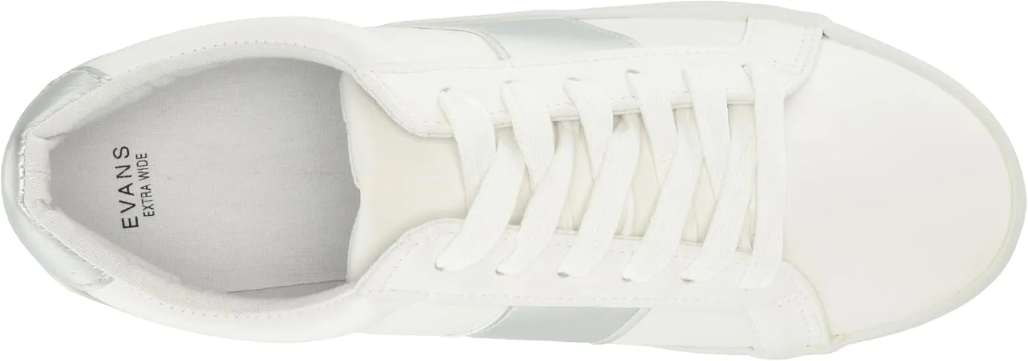 EVANS Women's Wide Fit Star Contrast Trainer Sneaker