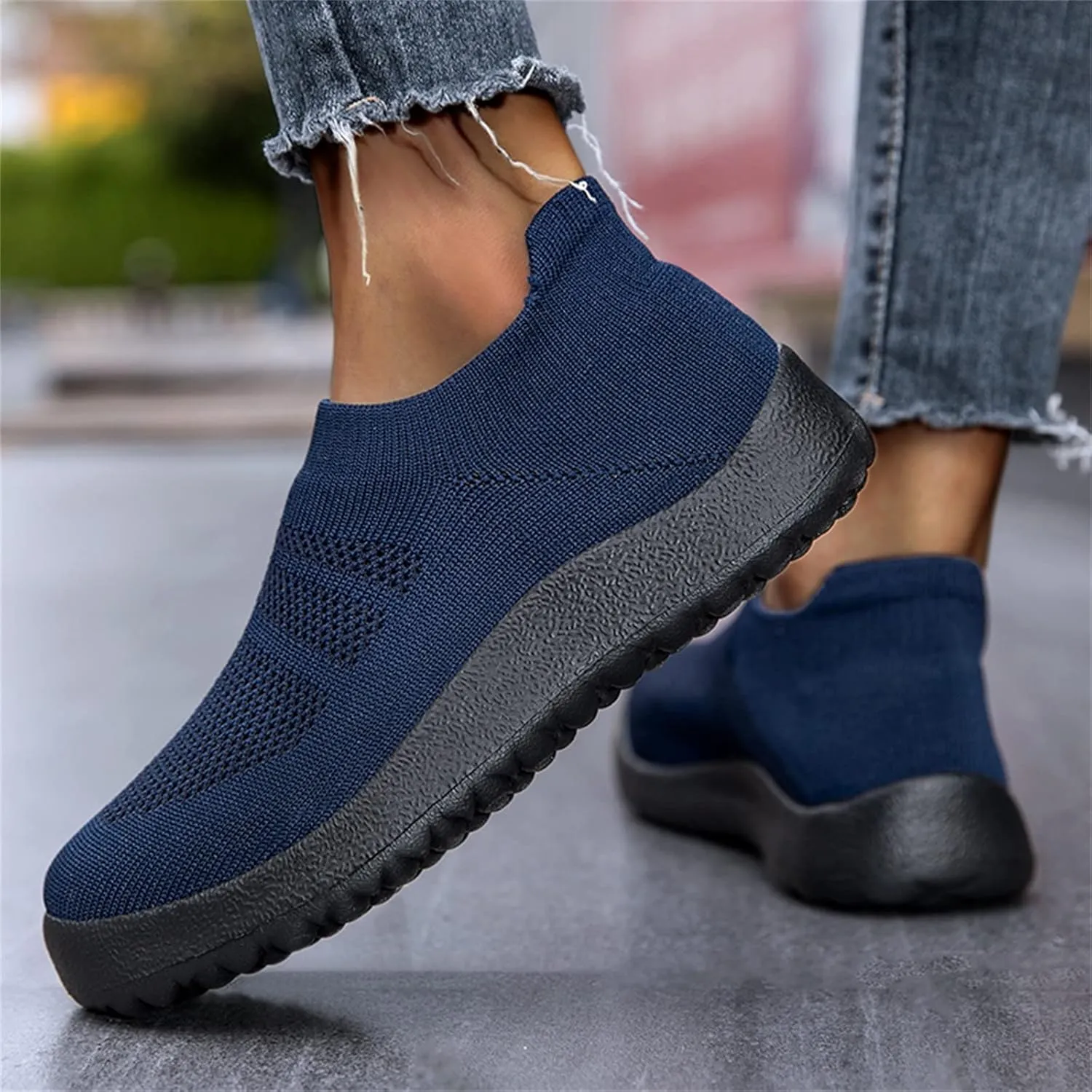 Extra Wide Women Walking Sneakers Size 8 X Wide Zapatos De Mujer para Caminar Suave Y Comodos Platform Slip On Sneakers for Women Fashion Womens Running Shoes Wide Width Women's Slip On Shoes Size 7