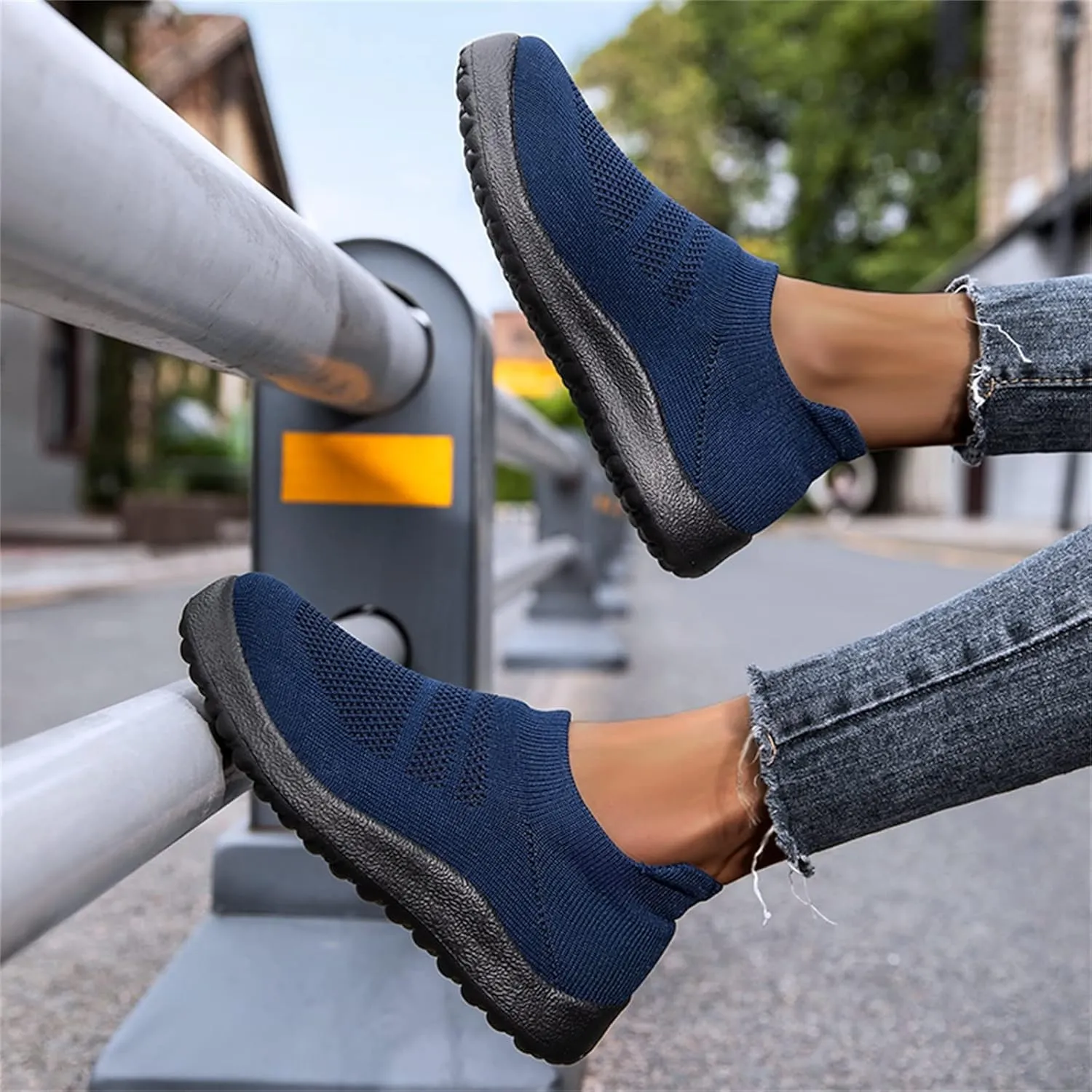 Extra Wide Women Walking Sneakers Size 8 X Wide Zapatos De Mujer para Caminar Suave Y Comodos Platform Slip On Sneakers for Women Fashion Womens Running Shoes Wide Width Women's Slip On Shoes Size 7