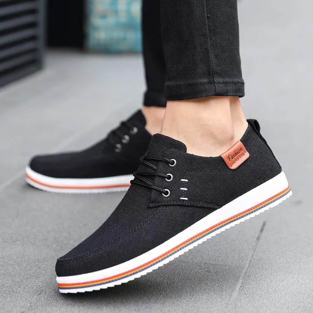Fashion Men Shoes Outdoor Canvas Casual Comfortable Summer Men Casual Mid Top Shoes