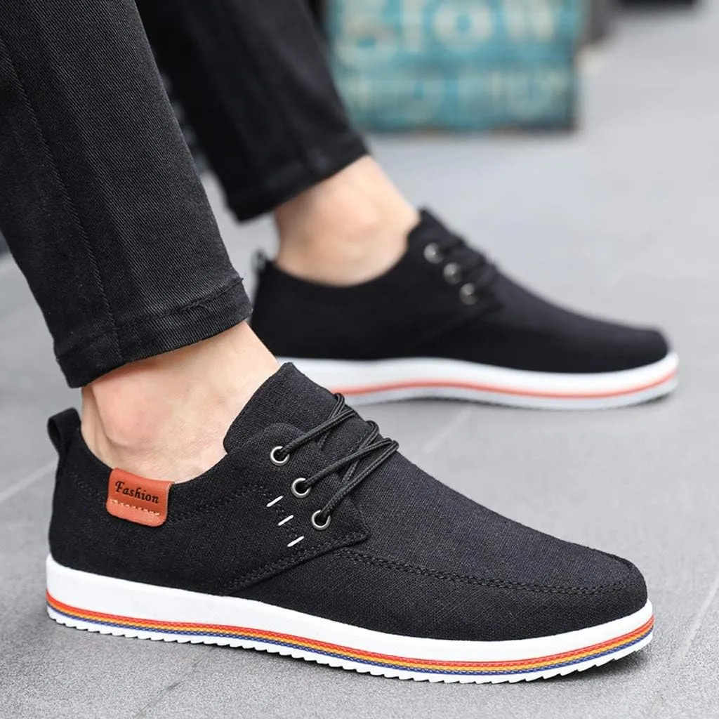Fashion Men Shoes Outdoor Canvas Casual Comfortable Summer Men Casual Mid Top Shoes