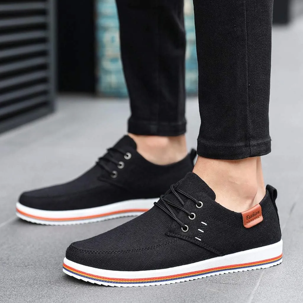 Fashion Men Shoes Outdoor Canvas Casual Comfortable Summer Men Casual Mid Top Shoes