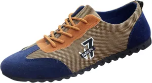 Fashion Sneakers Comfortable Fashion All Season Men Casual Shoes Flat Non Slip Sole Lace Up Breathable and Comfortable