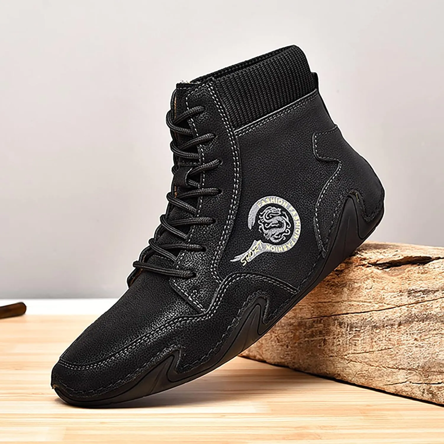 Fit Sneaker Men's Casual Shoes Korean Version High Top Shoes Round Toe Breathable Daily Mens Sneaker Slippers Size 12