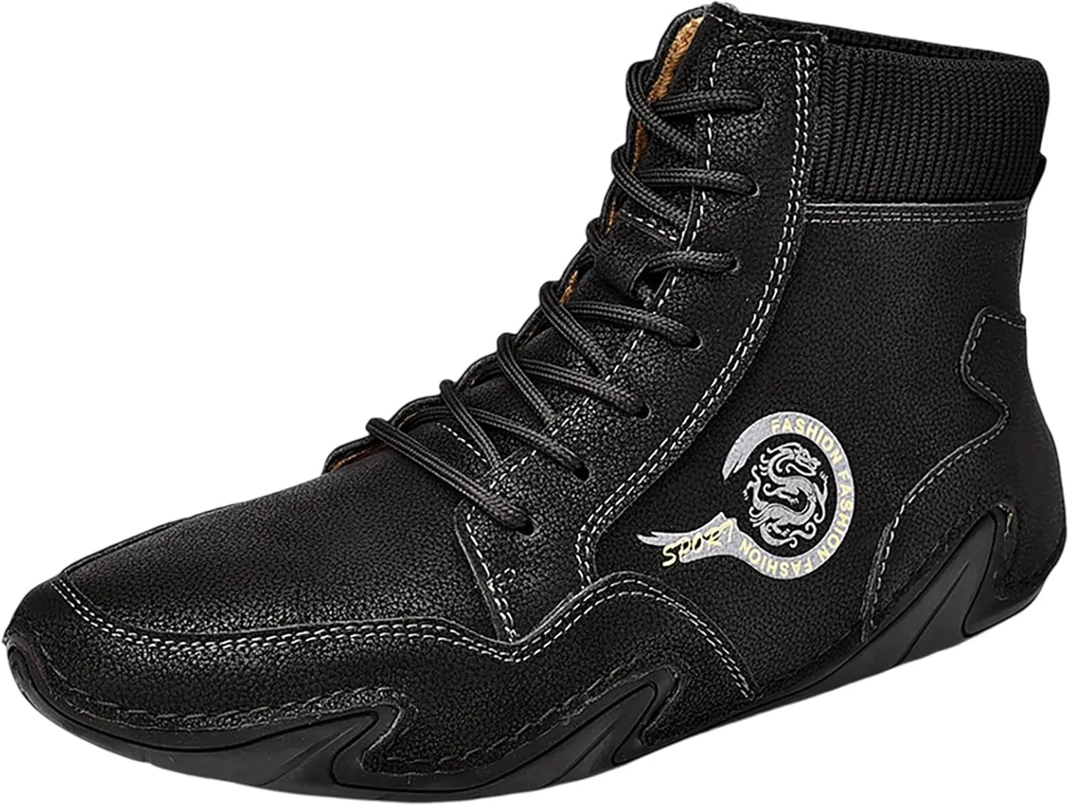 Fit Sneaker Men's Casual Shoes Korean Version High Top Shoes Round Toe Breathable Daily Mens Sneaker Slippers Size 12