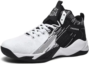 Floette Mens Fashion High Top Basketball Shoes Breathable Casual Walk Athletic Basketball Sneakers(A01, Man9.5/Woman11)