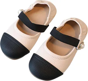 Flower Girls Color Block Dress Shoes Ballet Flat𝐬 Mary Jane School 𝗨niform Shoes for Birthday Par𝘁y Wedding