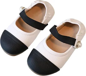 Flower Girls Color Block Dress Shoes Ballet Flat𝐬 Mary Jane School 𝗨niform Shoes for Birthday Par𝘁y Wedding