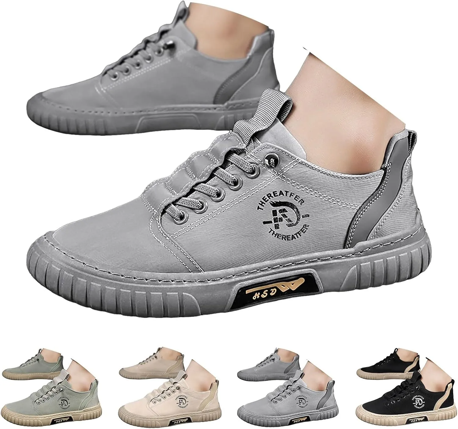 IWIHMIV Mens Walking Shoes Men's Slip On Shoes Men's Fashion Sneakers Men's Casual Sports Shoes Comfortable Non Slip Sneakers