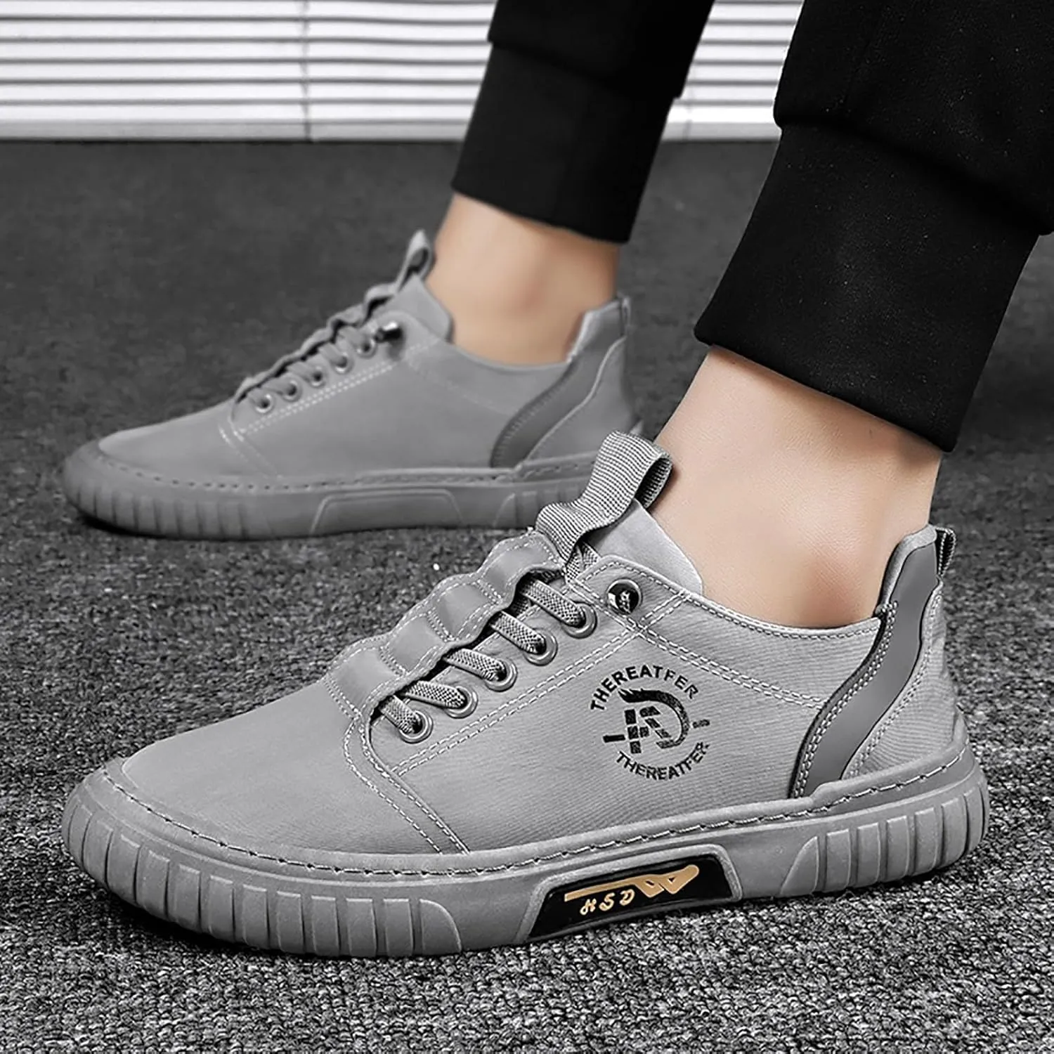 IWIHMIV Mens Walking Shoes Men's Slip On Shoes Men's Fashion Sneakers Men's Casual Sports Shoes Comfortable Non Slip Sneakers