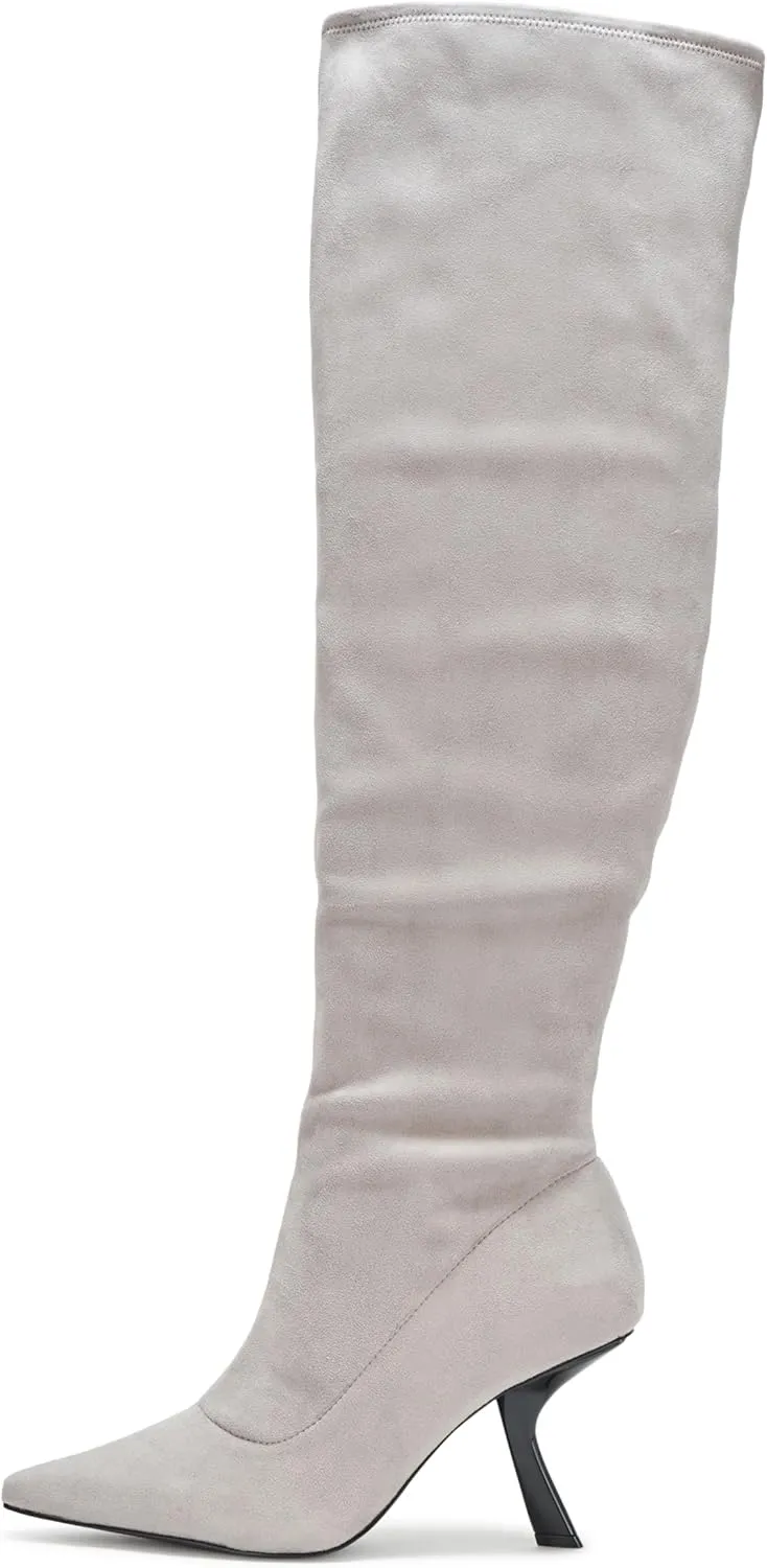 Karl Lagerfeld Paris Women's Kian Everyday Heeled Bootie Over-The-Knee Boot