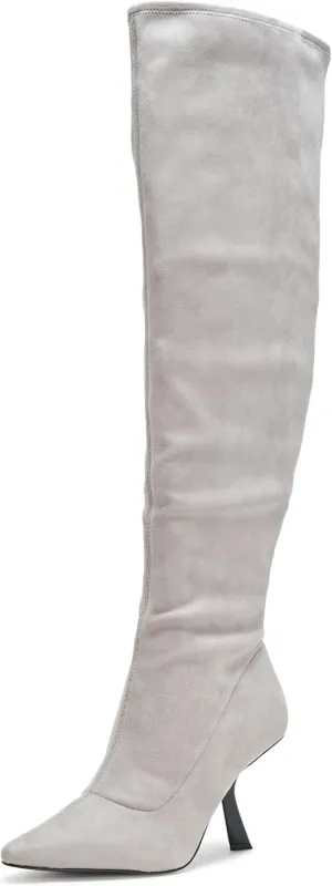 Karl Lagerfeld Paris Women's Kian Everyday Heeled Bootie Over-The-Knee Boot
