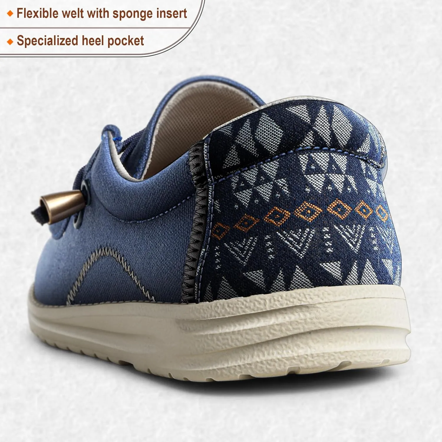 KEMISANT Men Slip On Shoes, Boat Shoes Sneaker Shoes Walking Shoes for Men Women Stretch Fit Lightweight