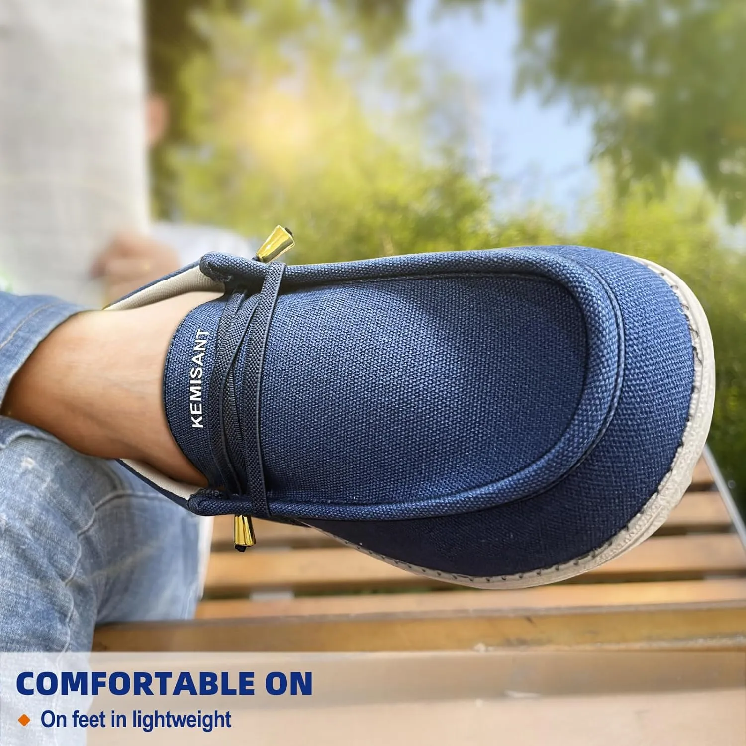 KEMISANT Men Slip On Shoes, Boat Shoes Sneaker Shoes Walking Shoes for Men Women Stretch Fit Lightweight